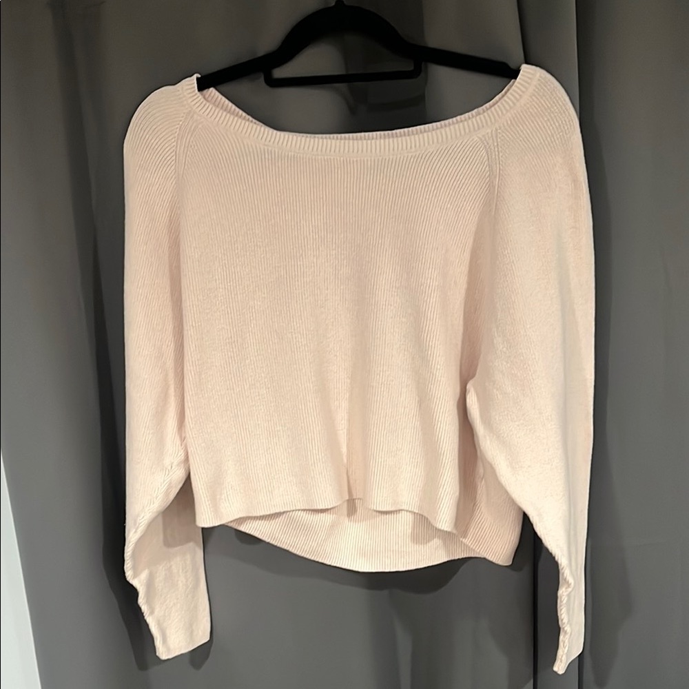 Express Light Pink Cropped Sweater